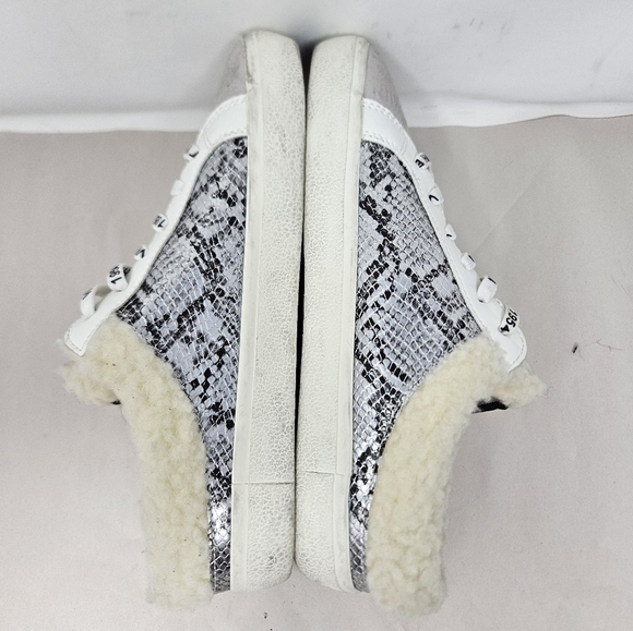 Vintage Havana Slip On on Sneakers Sz 8.5 Heavenly Snake Print Faux Sherpa - Picture 6 of 13